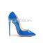 High heel high quality ladies new fashion design sandals shoes women blue color shoe