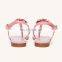 Latest flower design pink color flats sandals for women other colors are available