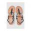 handmade fancy women leather look snake effect buckle strap wedge heel footwear shoes ladies attractive other shoes (LAJWG0057)