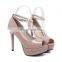 ladies beautiful pu patent upper high heel shoes women platform pumps office sandals shoes