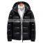 Customized LOGO plus size men's winter outdoor down jacket hooded down shiny jacket casual plus size jacket men bubble coat