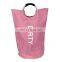 Wholesale Custom Cheap Small Large Canvas Dirty Laundry Bag Clothes Storage Baskets With Aluminum Handle for Home Hotel