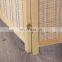 6 foot Tall Beige Freestanding wood Bamboo 4 Panel Double Hinged Room Divider Screen