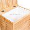 Home Folding Bamboo Hamper Basket Includes Machine Washable Cotton Canvas Liner Laundry Hamper Clothes Storage Basket