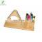 Bamboo Wood Pens Pencils Holder Cup for Desk Remote Control Holder Caddy Organizer Desktop Storage