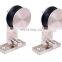 Heavy Duty Nickel Brushed Stainless Steel Sliding Barn Door Hardware For Wood Door