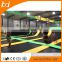 The small blue Professional Equipment indoor Trampoline Park Bring Happiness
