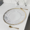 Wedding Dinning Plates Glass Clear Silver Plastic Gold Charger Plates for Wedding Party Supplies Decoration