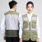Customized logo for multi pocket safety vest, customizable high gloss reflective vest