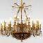 Elegant Copper Luxury Pendant Lights Led Brass Crystal Chandelier For Living Room