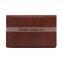 Top quality bifold simple design genuine leather card case with ID Window