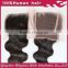 Hot sale in qingdao free parting natural color 4*4 100% indian hair lace base invisible part closure
