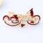 Painted lacquer decoration elegant rhinestone butterfly hair clip hair spring clip,hair clips