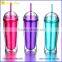 BPA free Acrylic double wall tumblers with PVC paper inserts FDA standard plastic mug