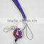 Yiwu Supplier Bling Crystal Gem Rhinestone Badge reel lanyard