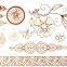 Customized Bling Bling Change Colour Metal Body Temporary Tattoo Sticker