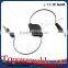 Factory Wholesale Retractable 3.5mm Speaker AUX Stereo Audio Cable In Car