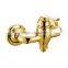 Gold color bath and shower faucet, rainfall shower column set