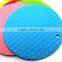 Hot Sale FDA and LFGB Food Grade Colorful Round Shape Non-sick Silicone Table Mat & Silicone Placemat