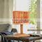 Handmade craft art wood modern table lamp for bedroom decor