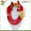 JQ004-6 Attractive Red African Beads Jewelry Set For 2016