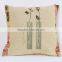 PLUS Cotton Linen Square Throw Pillow Case Decorative Cushion Cover Pillowcase for Sofa Feathers 18 "X18 "