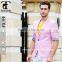 2016 New Fashion Slim Fit Blazers Pink printed fabric One Button Design Jacket Business blazers for men