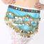 5 Layers Golden Coins chiffon belly dance waist hip belt