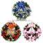 christmas wreath with flower,hot sale artificial christmas wreaths,plastic christmas wreaths for decoration