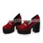 2016 New fashion ladies shining casual high heel safety shoe for women party