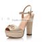 Hot sale ladies fashion summer sexy high heel sandals high quality leather shoes pu leather flat ballet shoes