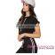 White Double Stripe Hoodie Jogger Crop Top yoga pants sets