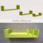 Set of 3 U Shape Floating Wall Shelves Storage Display Shelf, Colorful shelf