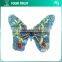 Black Blue Beaded Blue Scrub Shinning Butterfly Sequin Applique Patch