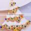 Beauty Snowy X'mas Palm Tree Brooch With Multicolor Rhinestone Snow