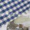 100% washed yarn dyed blue grid cotton sheet fabric