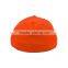 Blank Orange 6 Panel Flat Brim Fitted Hat Baseball Cap Wholesale China