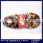 Dots and Strips Pattern Flannel Home Anti-Slip Socks Slipper with Pearl Bow