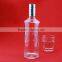 Popularity good quality 500ml fancy embossed bottle tigter shape wine bottles spirit bottles plastic cap