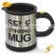 2016 factory direct promotional home stainless steel self stirring coffee mug