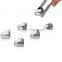 6PCS Heart-shaped Stainless Steel Whiskey Chilling Ice Stones W Tongs