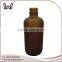 8 oz Amber Boston Round Glass Bottle with Cap