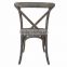country style wood seat X back can stack chair for sale stackable chair
