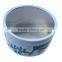 Cute round tin container with clear window