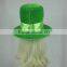 Green flannelette tall hat halloween party hat