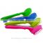 Kitchen Cleaning Stainless Mesh Scourer with colorful long plastic handle