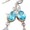 Glittering P3832 925 Jewellry Wholesale Rhinestone Jewelry Sterling Charms Earrings