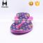 Deep Purple Ladies Slippers Beach Shoes With Butterfly pattern