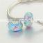 Attractive Sky Blue Colorful Flower Silver Single italy Murano Glass Beads