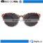 Red round frame paper transfer temple kids style sunglasses